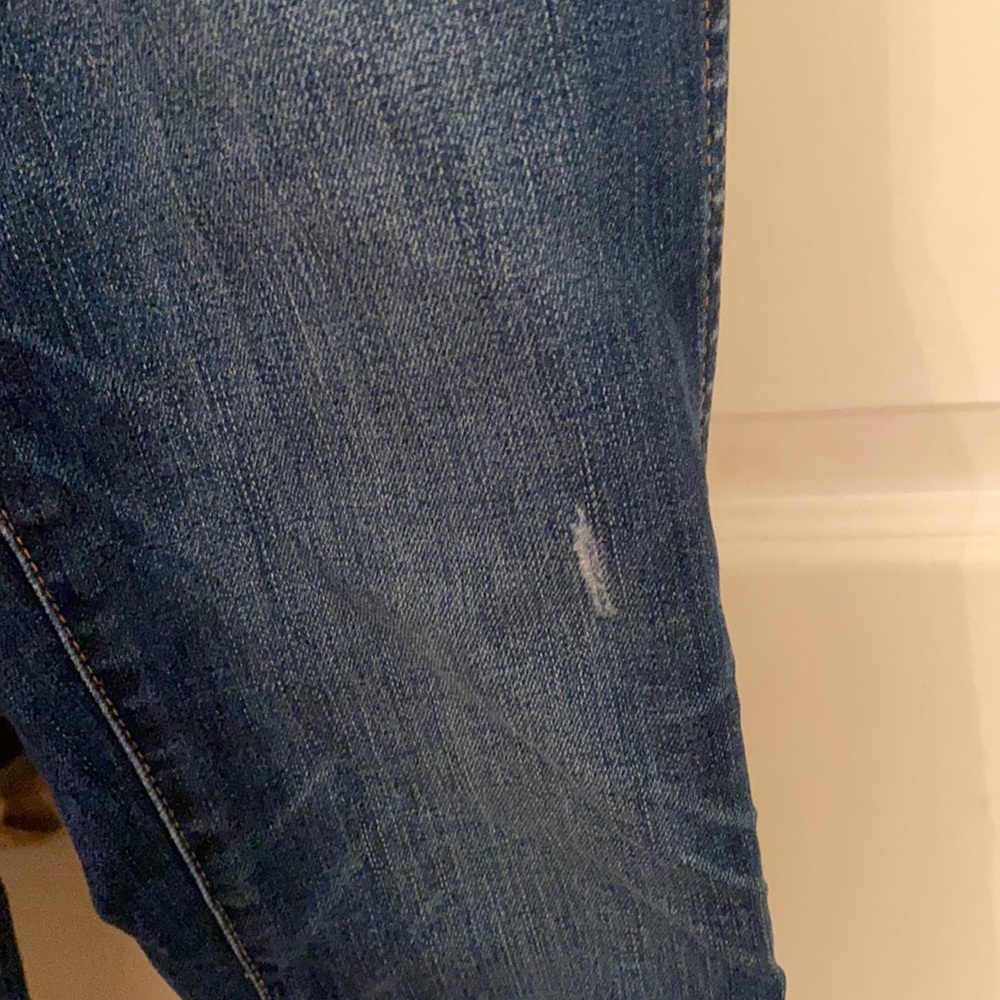 NEW Madewell 10” high rise button fly skinny jeans drop hem distressed size 24 - Picture 7 of 12